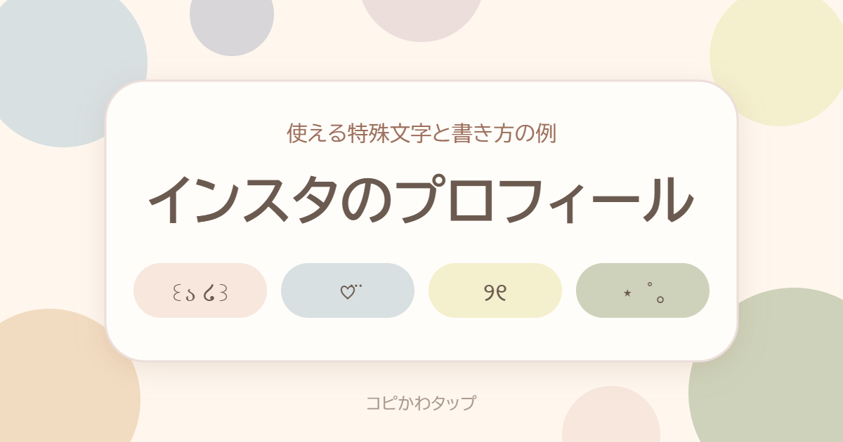 インスタのプロフィール